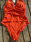 Maillot de bain une-pièce froncé