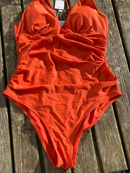 Maillot de bain une-pièce froncé