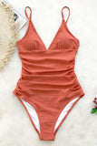 Maillot de bain une pièce drapé décolleté 10426