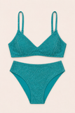 Bikini à crochets dans le dos brillant