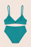 Bikini à crochets dans le dos brillant