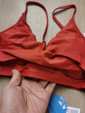 Bikini taille haute torsadé rouge