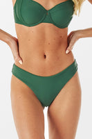 Bas de bikini taille basse vert