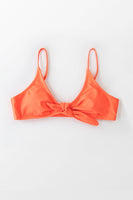 Orange Knotted Bikini Top