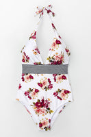 Maillot de bain une pièce dos nu imprimé floral