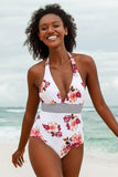 Maillot de bain une pièce dos nu imprimé floral