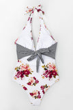 Maillot de bain une pièce dos nu imprimé floral