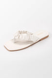 White Orchid Ruched Thong Sandals