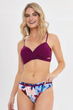 Navy Floral Cutout Bikini Navy Floral Cutout Bikini