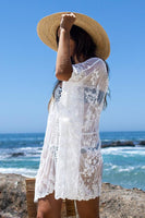 White Lace Crochet Cover Up