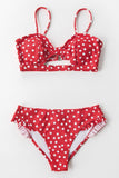 Bikini à pois rouge