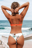 Orange Knotted Bikini Top