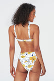 White Floral Knotted Cutout Bikini Bottom