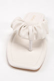 White Orchid Ruched Thong Sandals