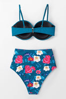 Teal Floral Bikini